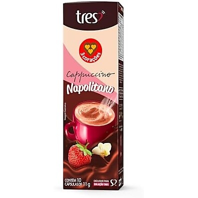 Cappuccino Napolitano 3 Corações: 10 Cápsulas Sabor Único