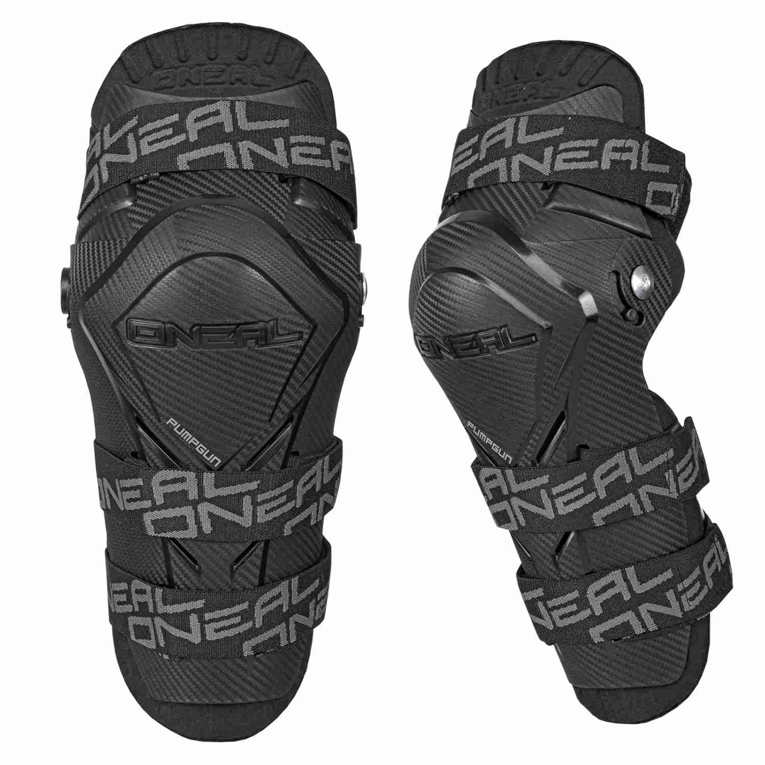 O'Neal 0256-206 Arma de escarpim unissex adulto Mx Knee Guard Carbon Look (preto, tamanho único)