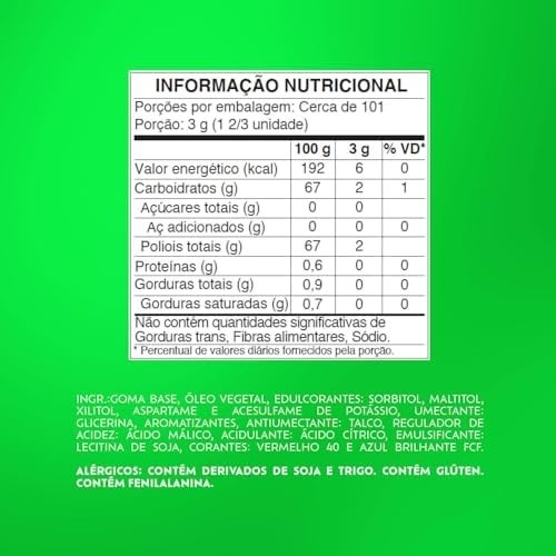 Chiclete Trident Melancia Sem Açúcar - Caixa com 12 unid. de 25,2g