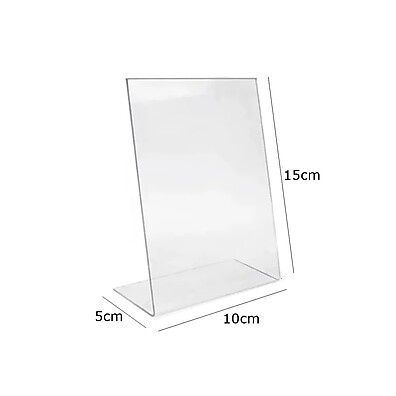 Display Acrílico A6 Vertical com QR Code - 10 Unidades