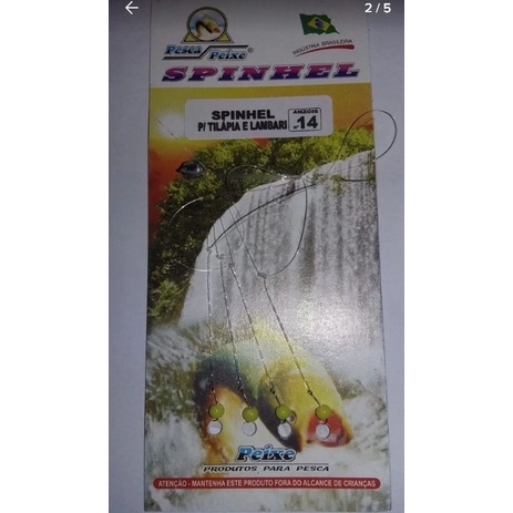 Chicote Spinhel com Anzol para Tilápia e Lambari – Kit com 10 Unidades