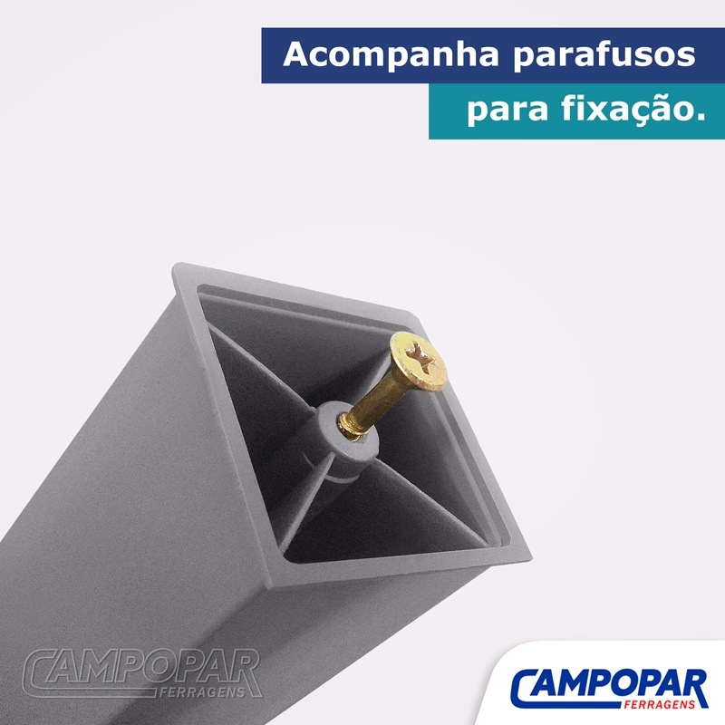 Pés Reguláveis Para Móveis: Kit 10 Unidades
