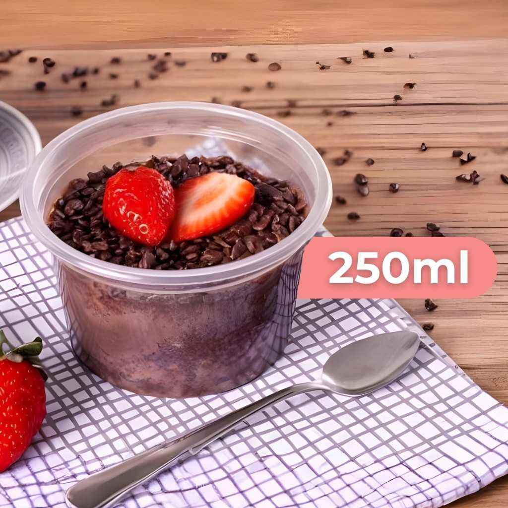 Potes Plásticos Redondos 250ml – Até 100 Unidades