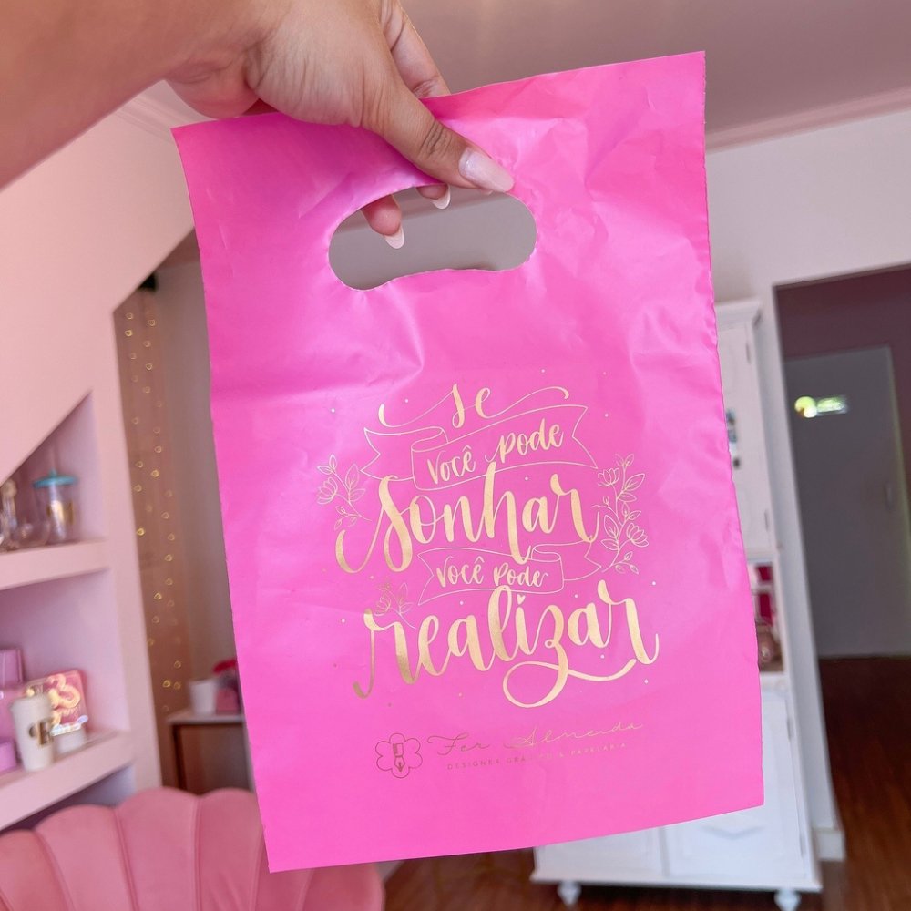 Sacolas Personalizadas Boca de Palhaço: 100 Unidades!