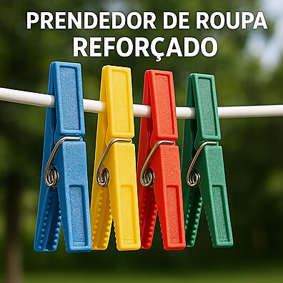 Prendedores de Roupa Reforçados: Kit 120 Unidades