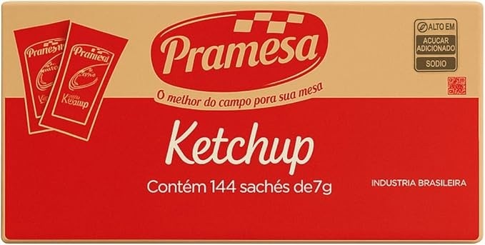 Ketchup Pramesa Sachê 7g Caixa C/ 144 Unidades