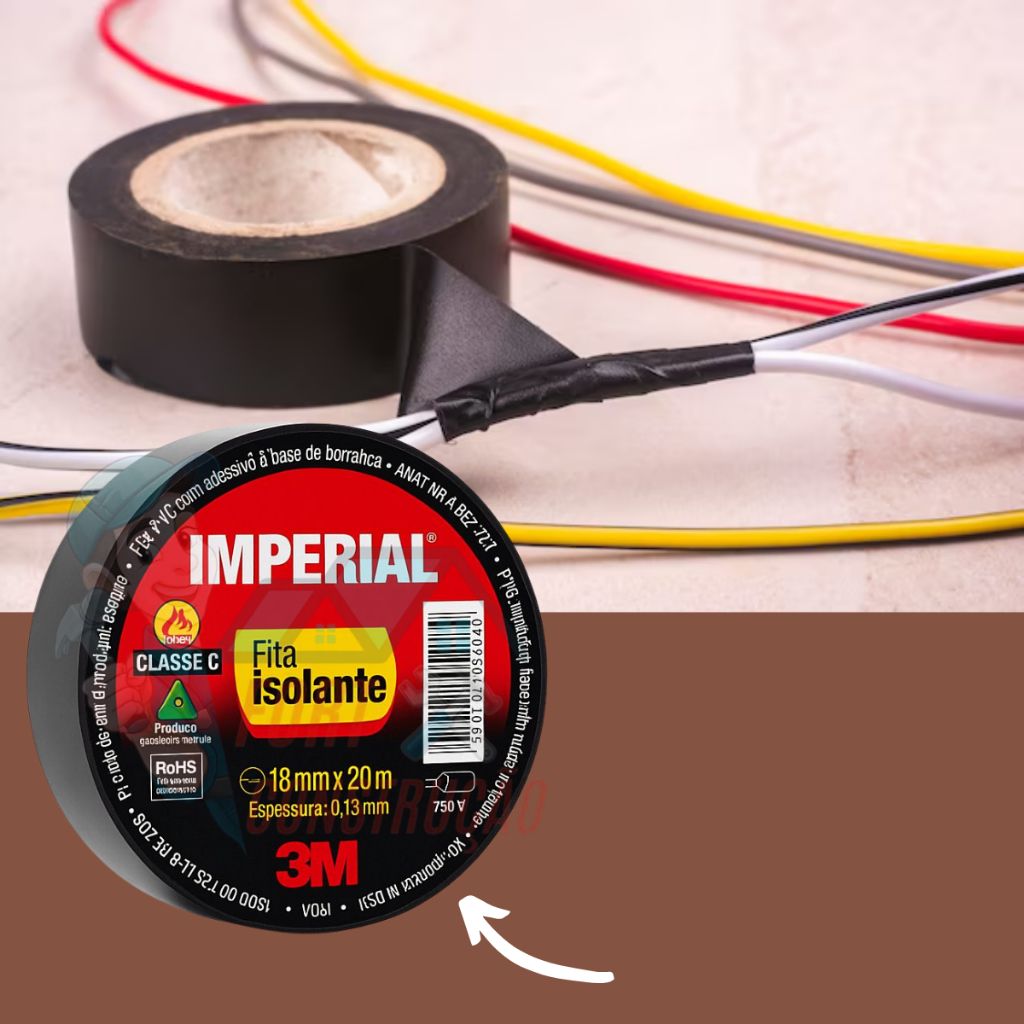 Fita Isolante 3M Imperial 18mm – Kit com 3 unidades