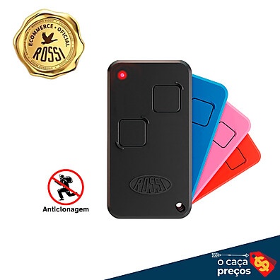 Controle Remoto Rossi NTX RC Rolling 433MHz – Kit com 3 Unidades