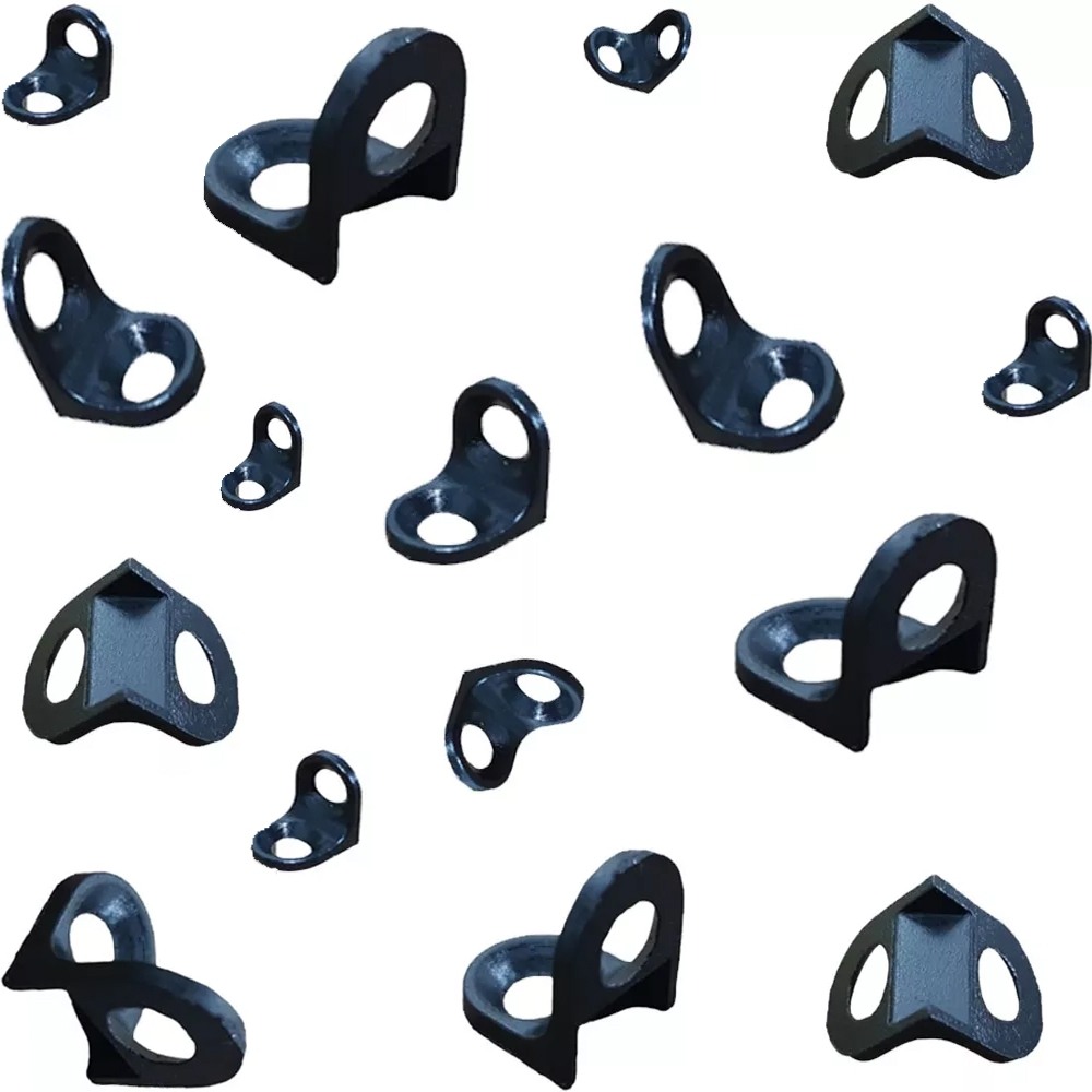 Suporte Cantoneira Cadeirinha 13x13mm Preta Zincada Branca – 50 Unidades