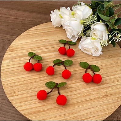 Aplique de Cerejas Elegantes – Pacote com 50 Unidades