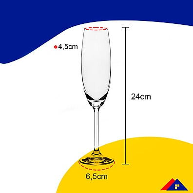 Taças Champagne Bohemia Titanium: Elegância em 6 Unidades