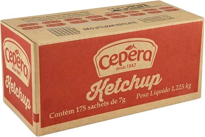 Ketchup Cepêra 7g, Caixa com 175 unidades