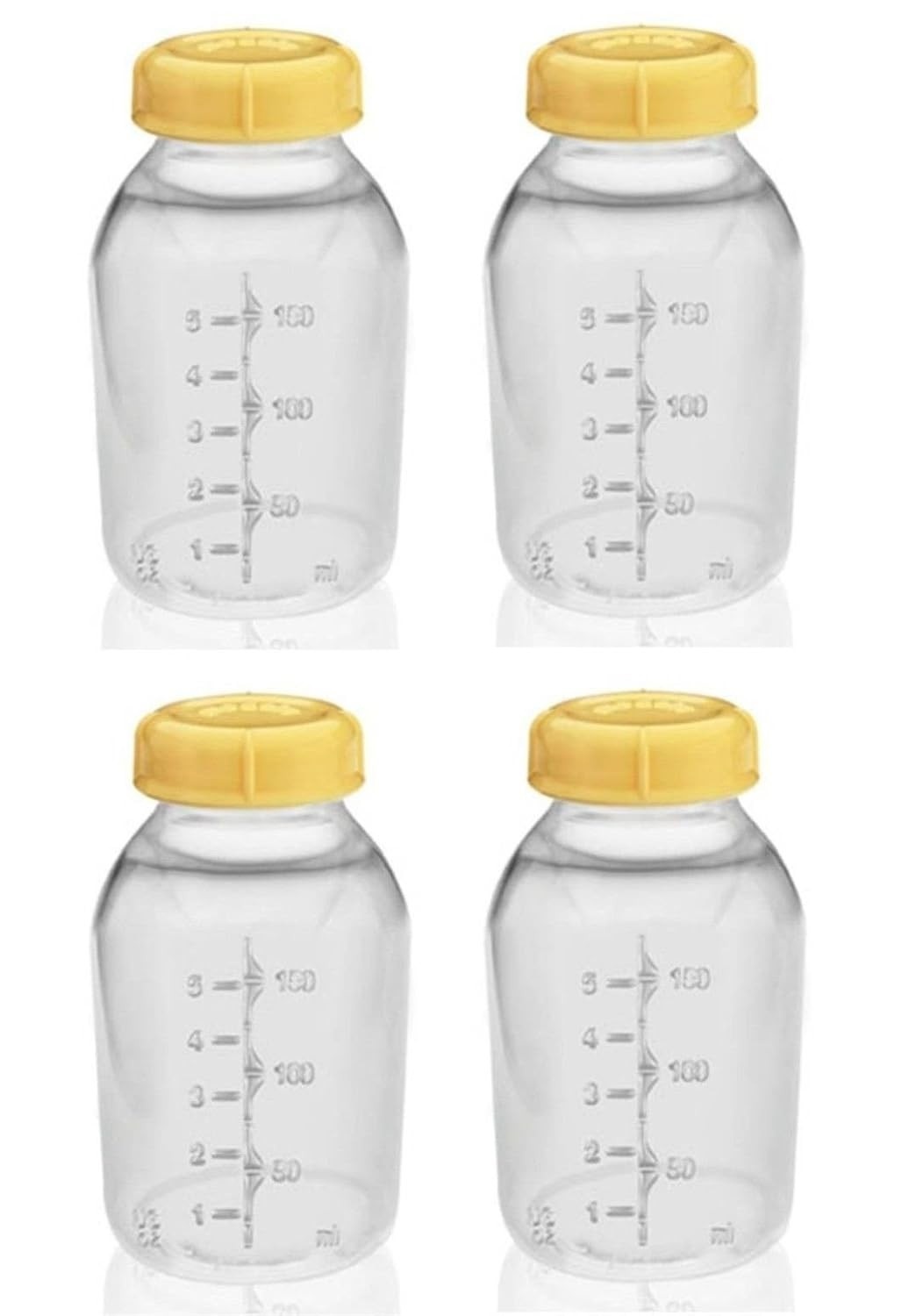 Frasco para Armazenamento de Leite Materno Medela 150ml com Tampa - 4 Unidades