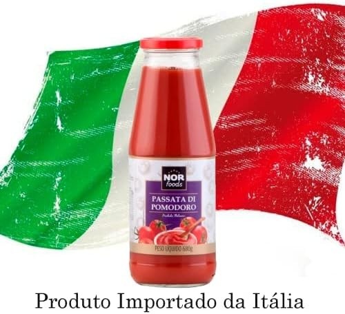 Molho De Tomate Passata Di Pomodoro Norfoods 680g - 4 unidades - Importado da Italia