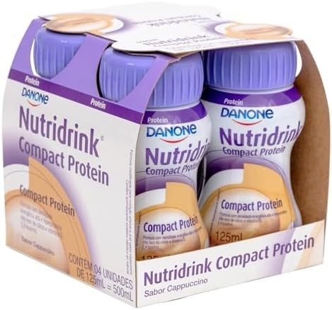 Suplemento Nutridrink Compact Pro Cappuccino com 4 unidades de 125ml Danone Nutricia