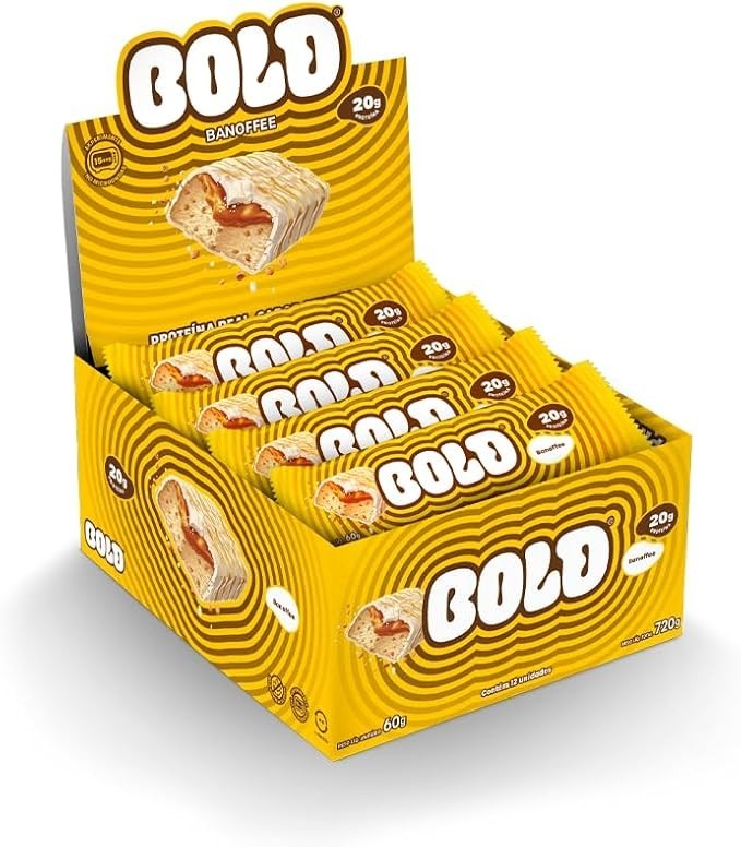 Barra de Proteína BOLD Snacks Banoffee (20g de Proteína) - Caixa com 12 unidades