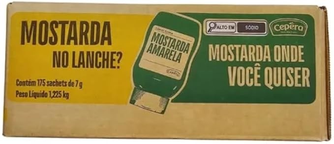 Mostarda Cepêra Sachê 7g Caixa C/ 175 Unidades