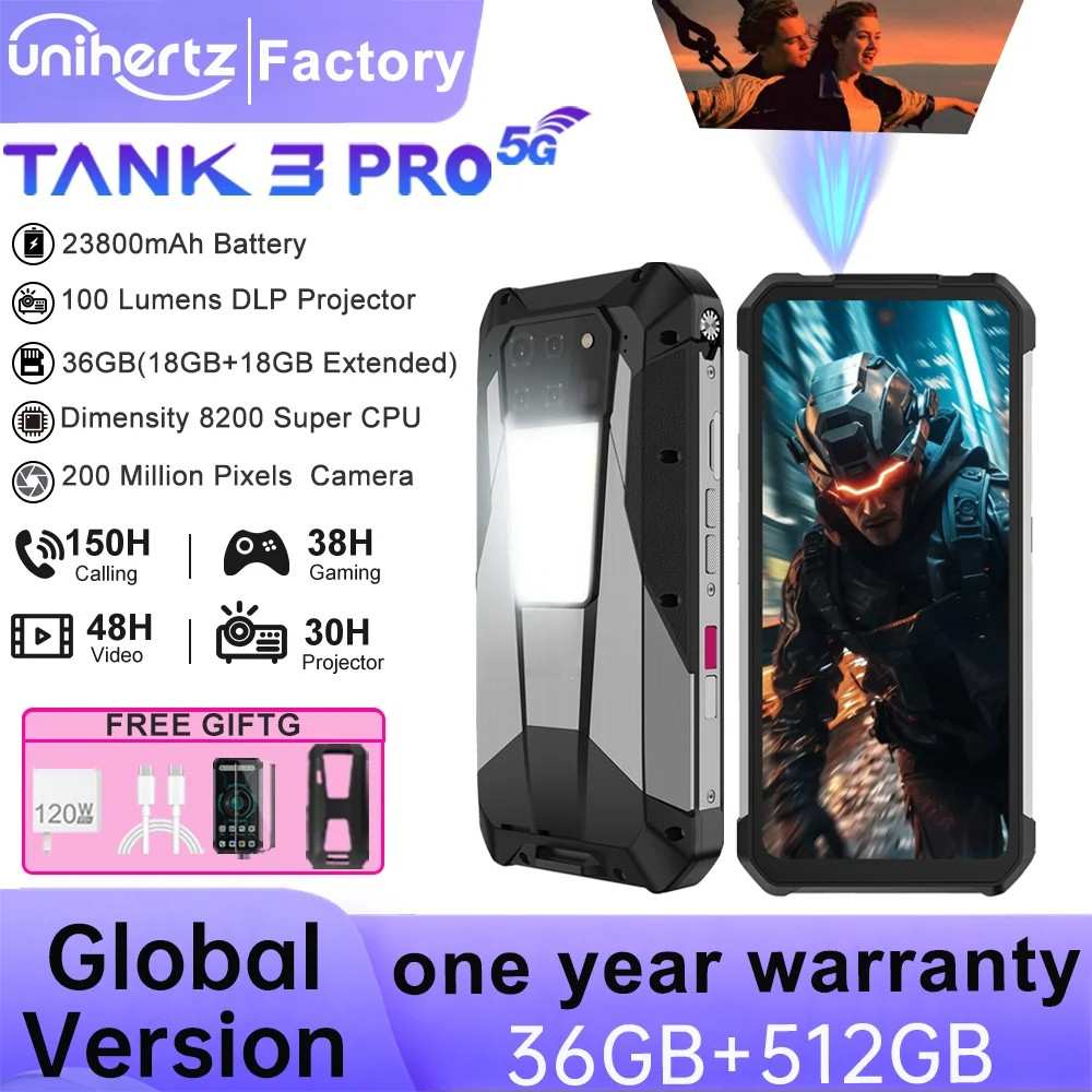 Unihertz Tank 3 Pro: O Smartphone 5G com Projetor!