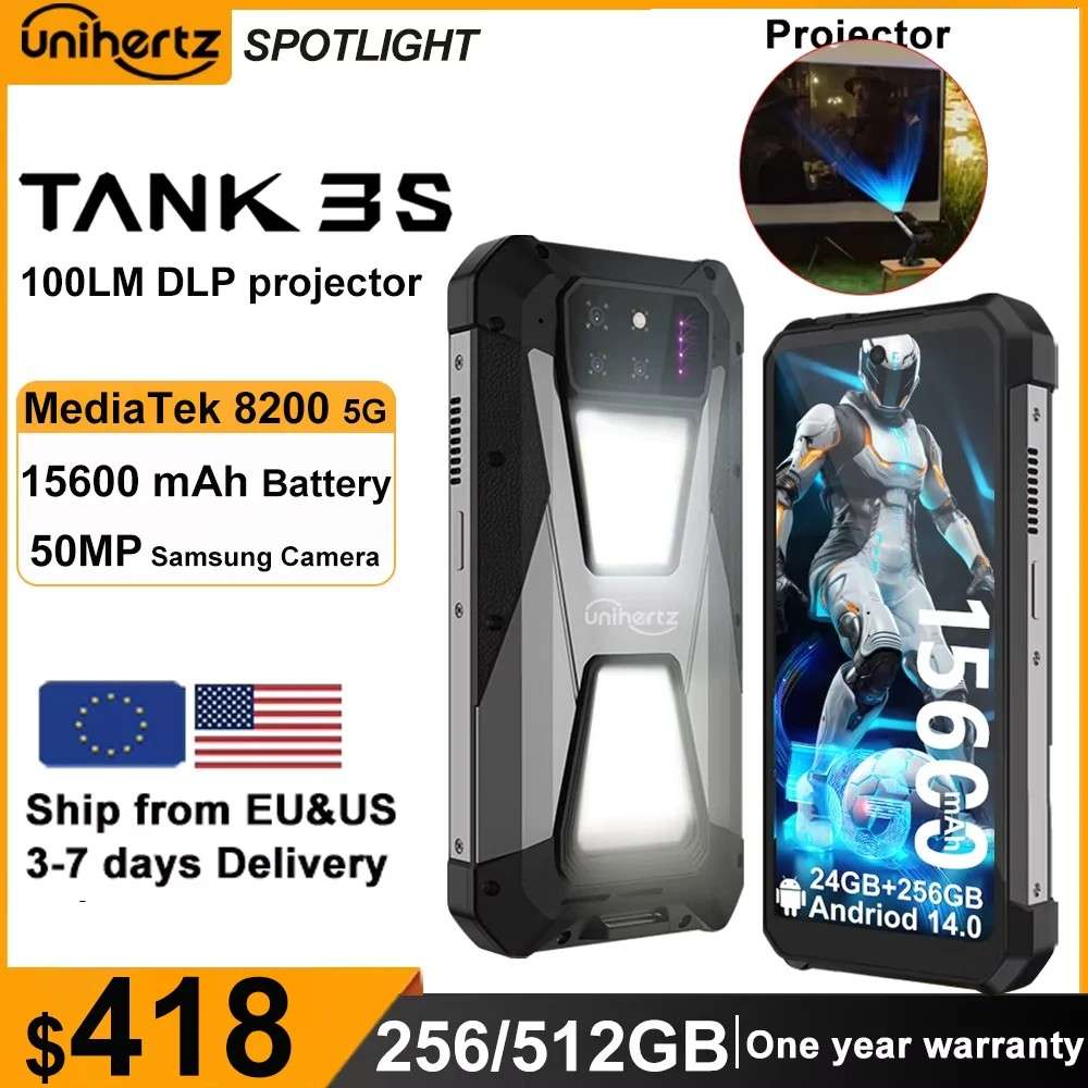 Unihertz Tank 3S: O Smartphone 5G com Projetor!