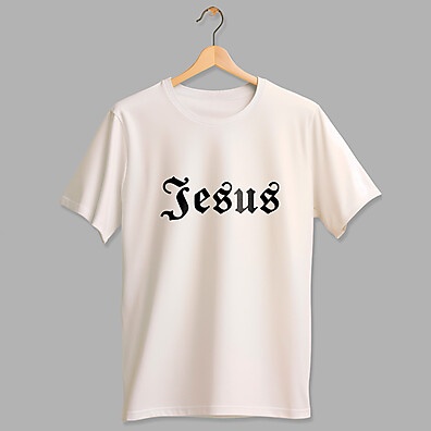 Camiseta Infantil Religiosa 100% Algodão Unissex