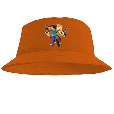 Chapéu Bucket Hat Minecraft Estampado Unissex