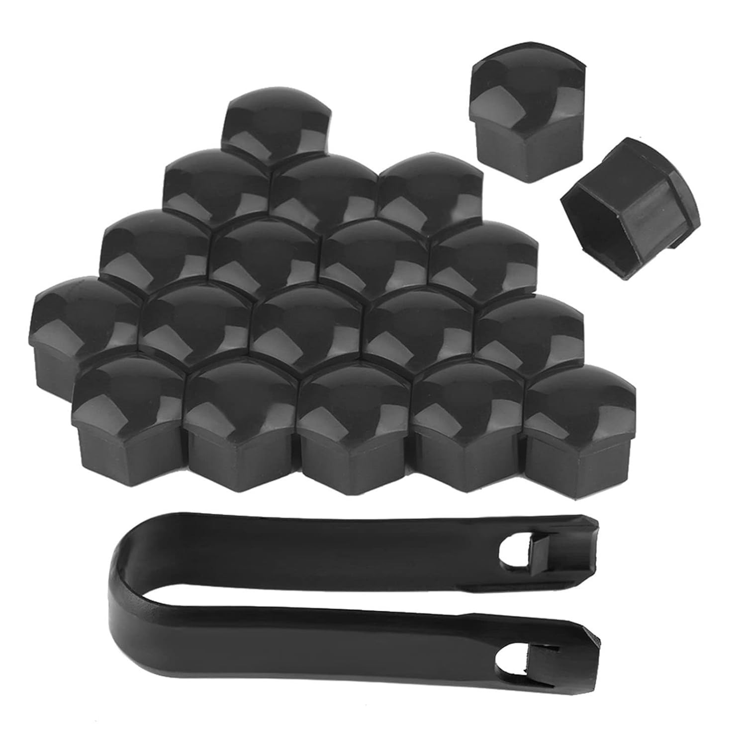 Kit 20 Tampas Protetoras de Porca de Roda 19mm Cinza Universal - Segurança e Estilo para Seu Veículo