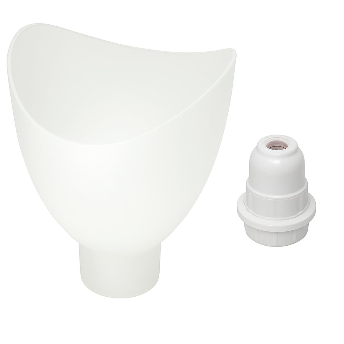 Kit Globo Luminária Universal para Ventiladores de Teto - Plástico Injetado com Bocal