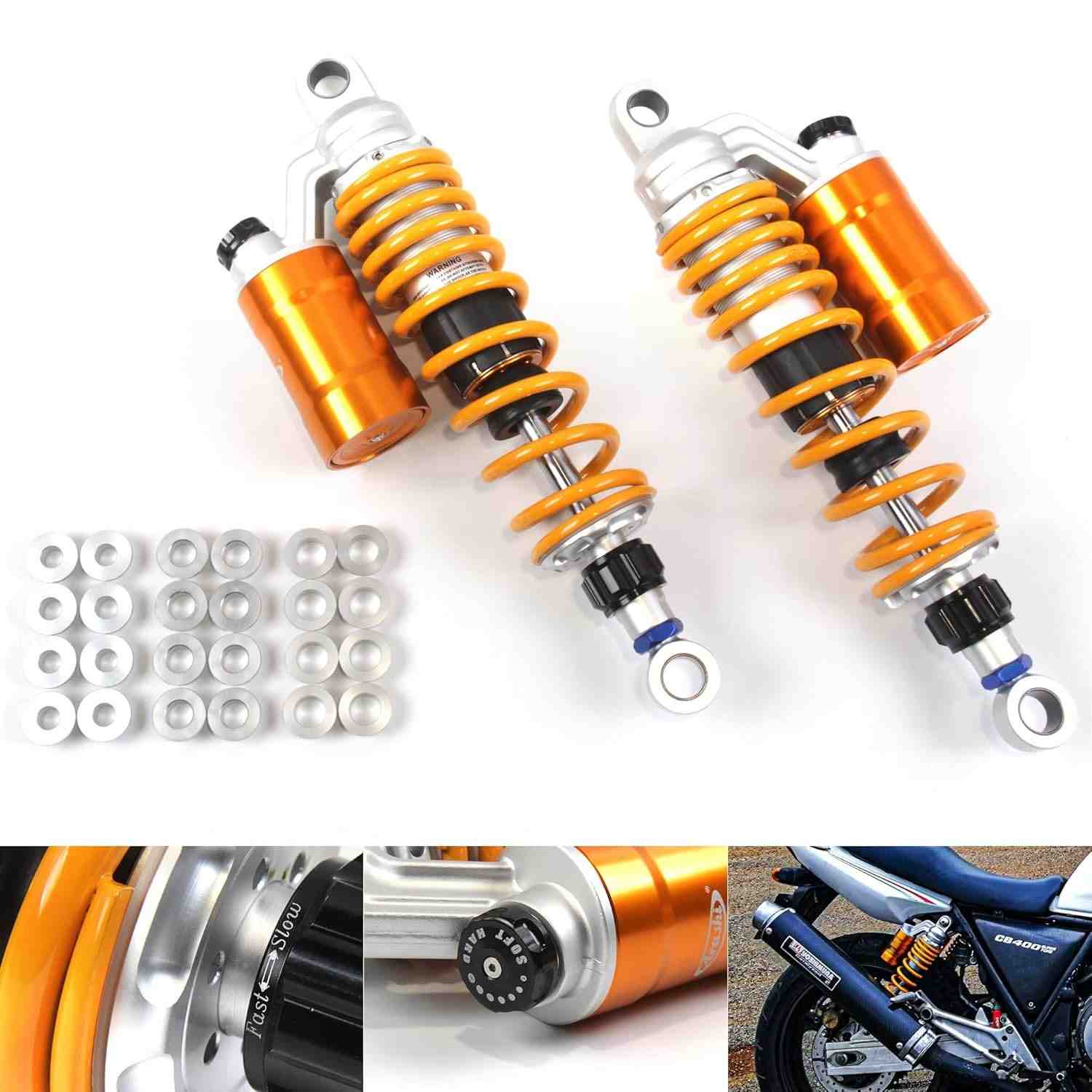 Amortecedor Traseiro Arashi 360mm Universal para Motos Clássicas - Performance e Estilo