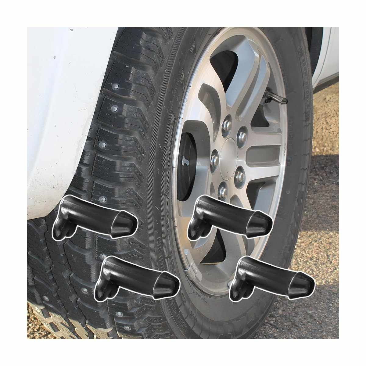 4x Tampas de Válvula de Pneu Engraçadas para Carro - Estilo e Humor Universal