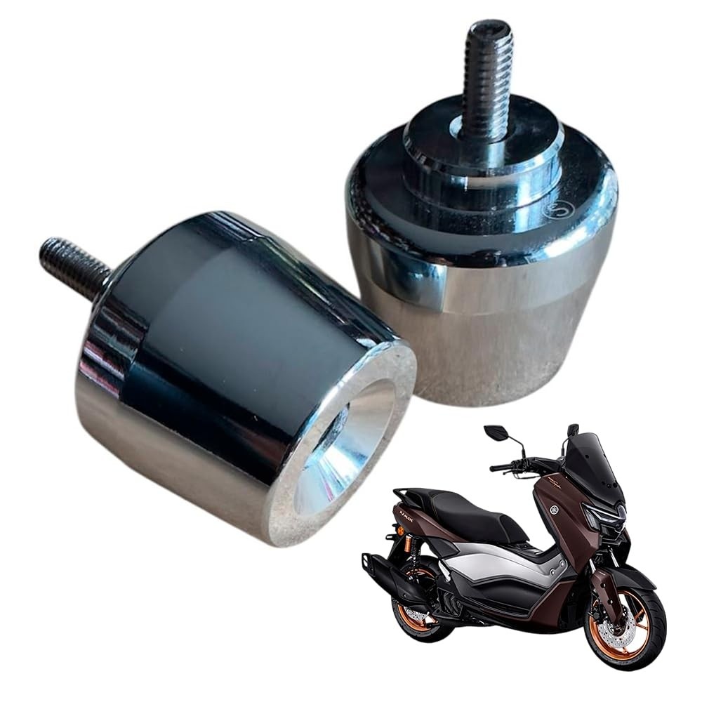 Peso de Guidão PCX Cromado Universal - Par 240g - Estilo e Segurança