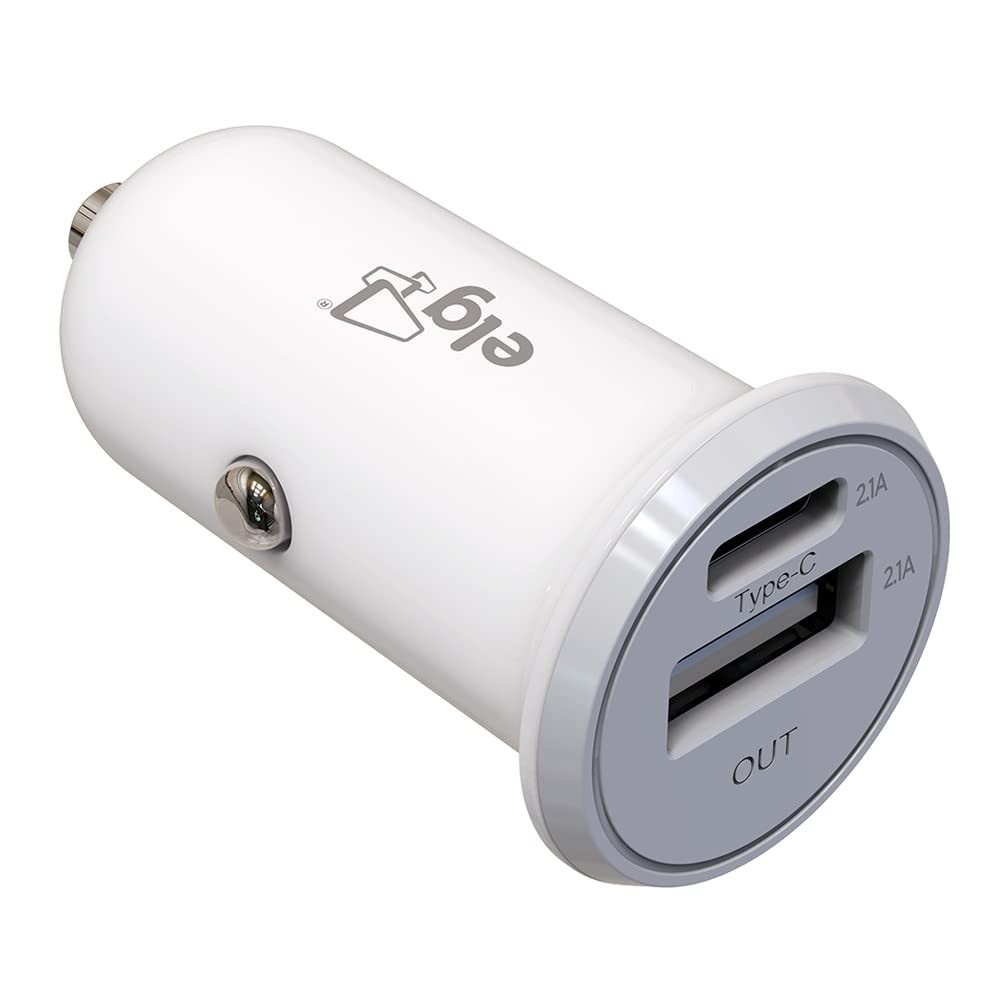 Carregador Veicular ELG CC2STC: Carga Rápida Universal com 2 Portas USB 3.1A e Tecnologia Quick Charge