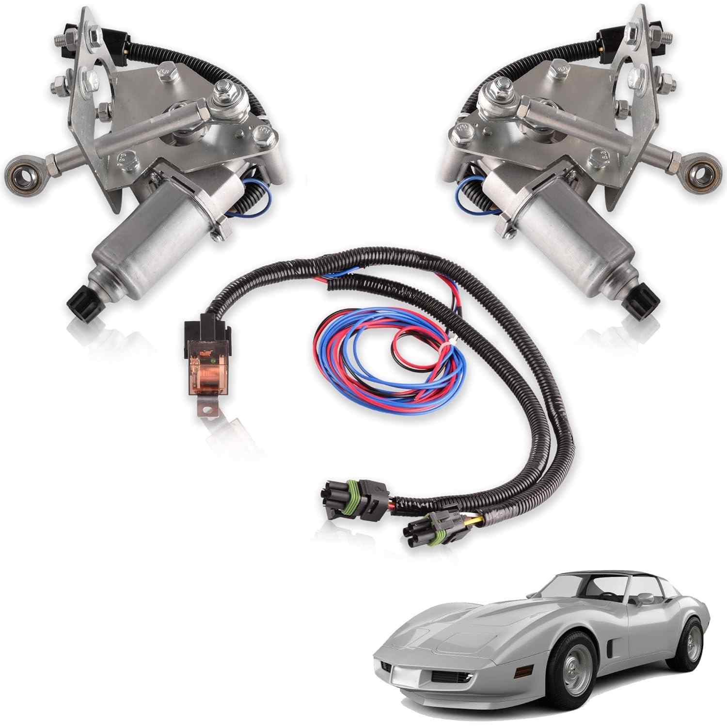 Kit Conversão Farol Elétrico Chevrolet Corvette C3 (1968-1982) - Upgrade Essencial