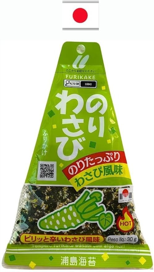 Furikake Triângulo Nori Wasabi 30 g Urashima