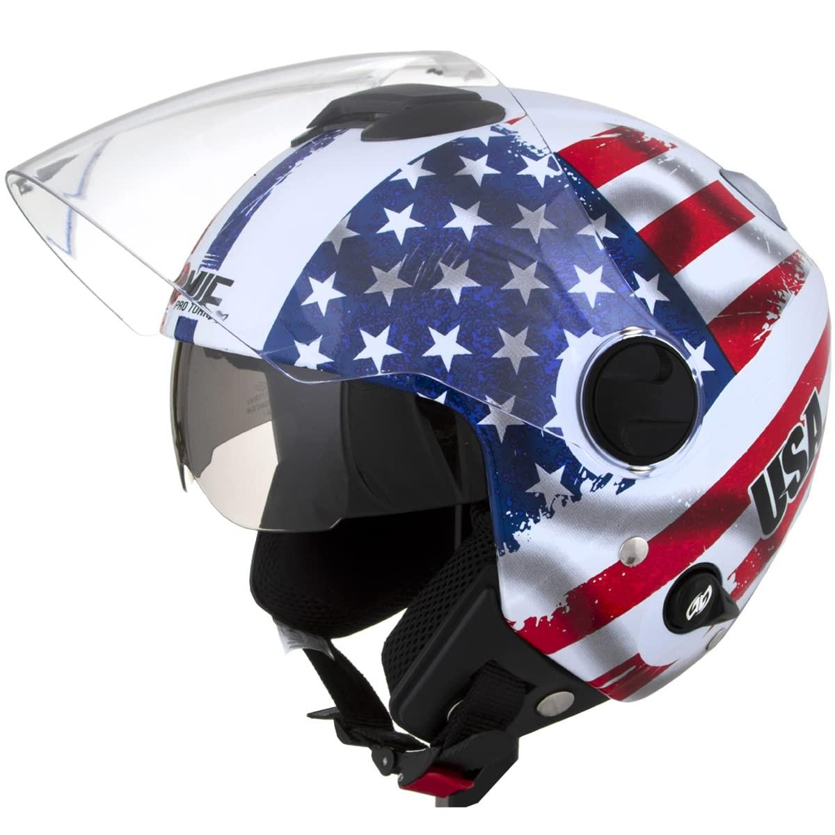 Capacete Pro Tork New Atomic USA 58 VM/AZ: Estilo, Segurança e Conforto para Você!