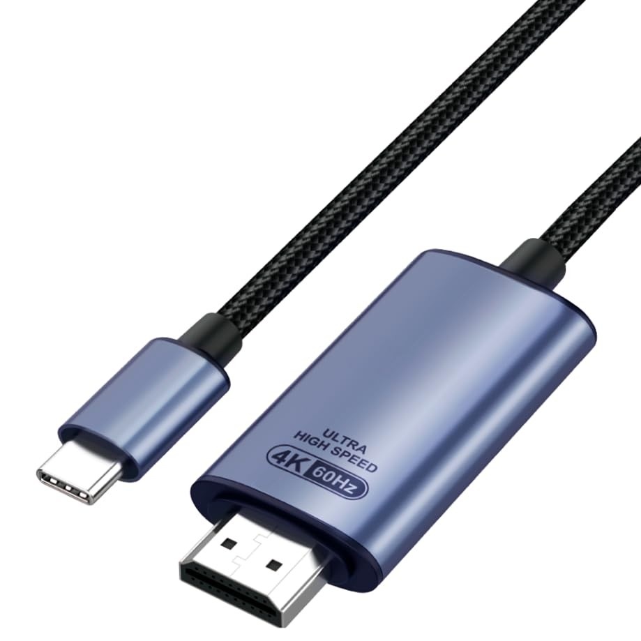 Cabo Adaptador USB-C para HDMI 4K 60Hz Premium - Conexão Rápida e Imagens Incríveis