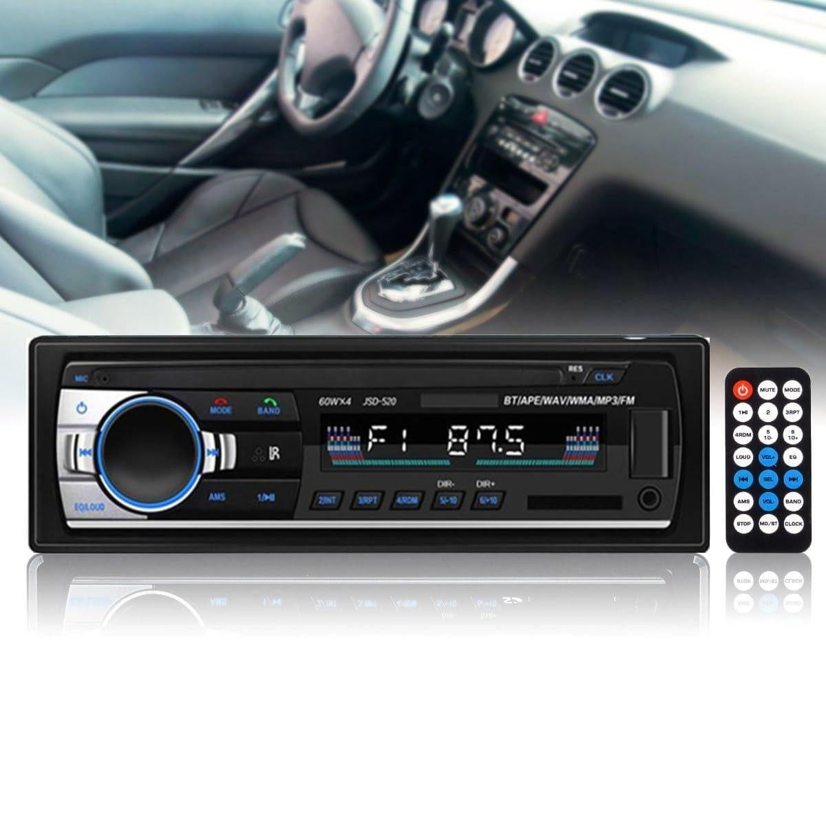 Som Automotivo Bluetooth 5.3: Player MP3, USB, Rádio FM e Viva Voz - Segurança e Conectividade Total!