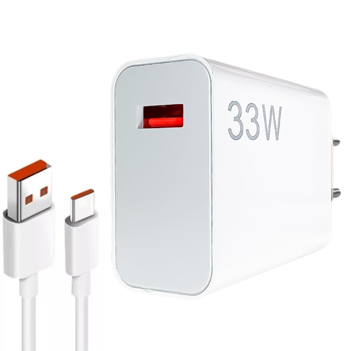 Carregador Turbo 33W Tipo C com Cabo USB-C 1m - Carga Rápida para iPhone 15/16 Pro Max Plus
