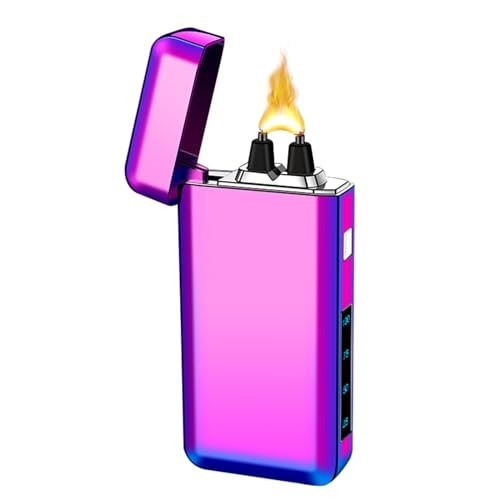 SKRFIRE Isqueiros de Plasma Isqueiros Usb Recarregáveis Dragon, Isqueiro Elétrico À Prova de Vento Isqueiro de Arco Eletrônico com Display de Energia Led para Vela, Incenso, Presentes para Homens, Mul