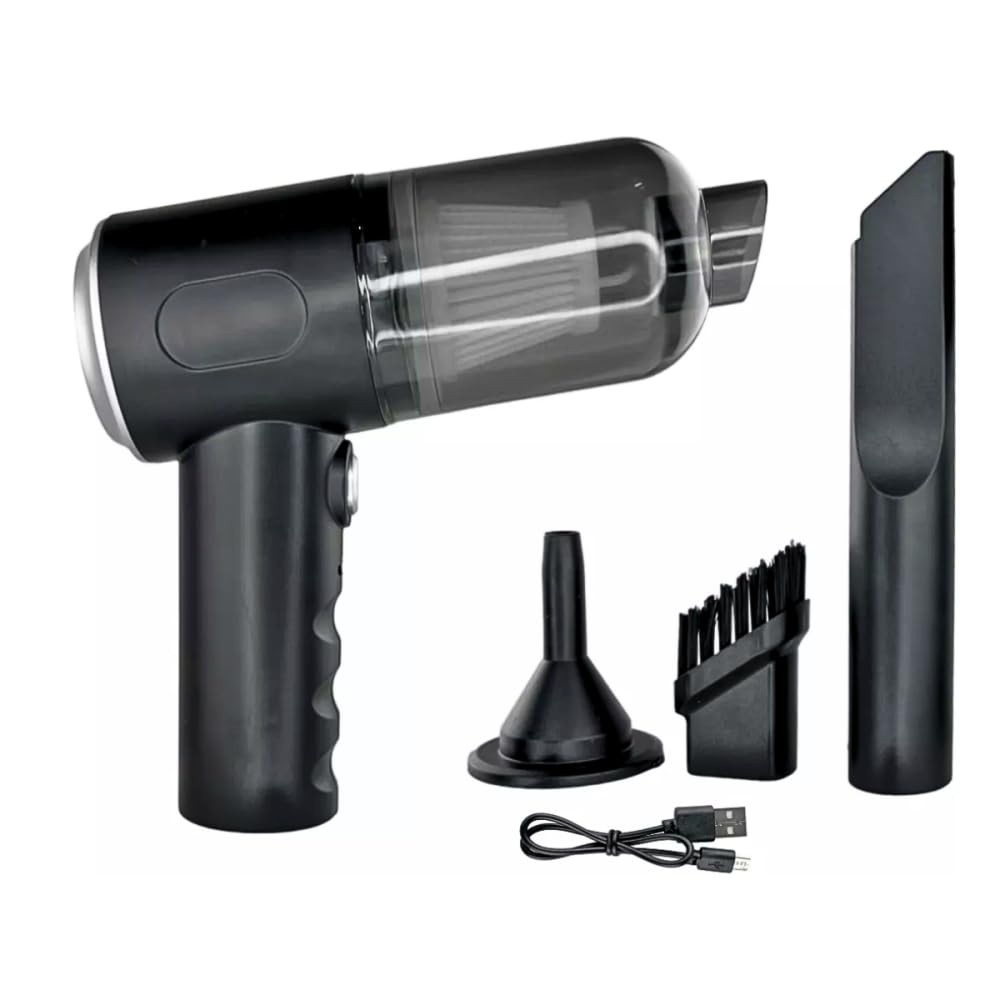 Aspirador Portátil Soprador 3 em 1 Sem Fio Recarregável USB - Limpeza Completa e Prática