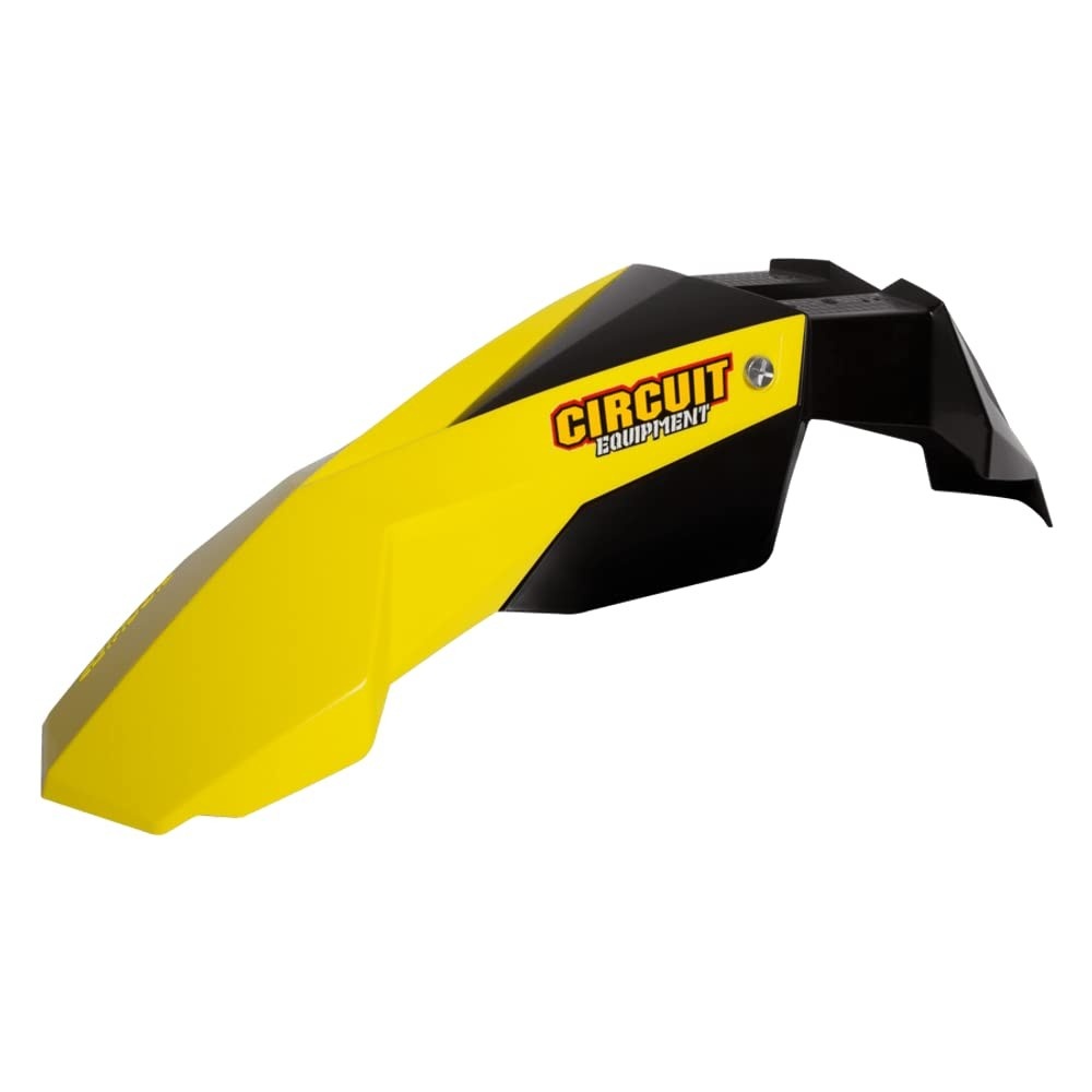 Para-lama Dianteiro Circuit Equipment Stealth SM Preto/Amarelo - Proteção UV e Design Esportivo para Aros 17"