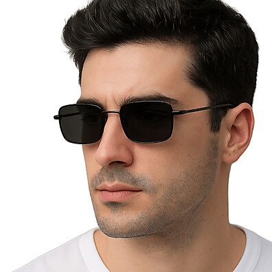 Óculos de Sol Retrô Preto e Vermelho com Proteção UV400