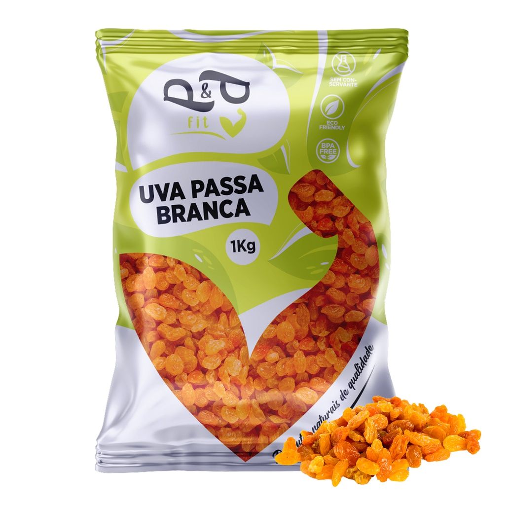 Uva Passa Branca Sem Semente: Energia e Saúde em 1Kg