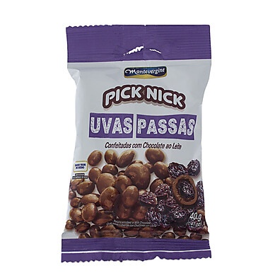 Uva Passa Coberta com Chocolate Montevérgine 40g – Doce Perfeita para Todos os Momentos