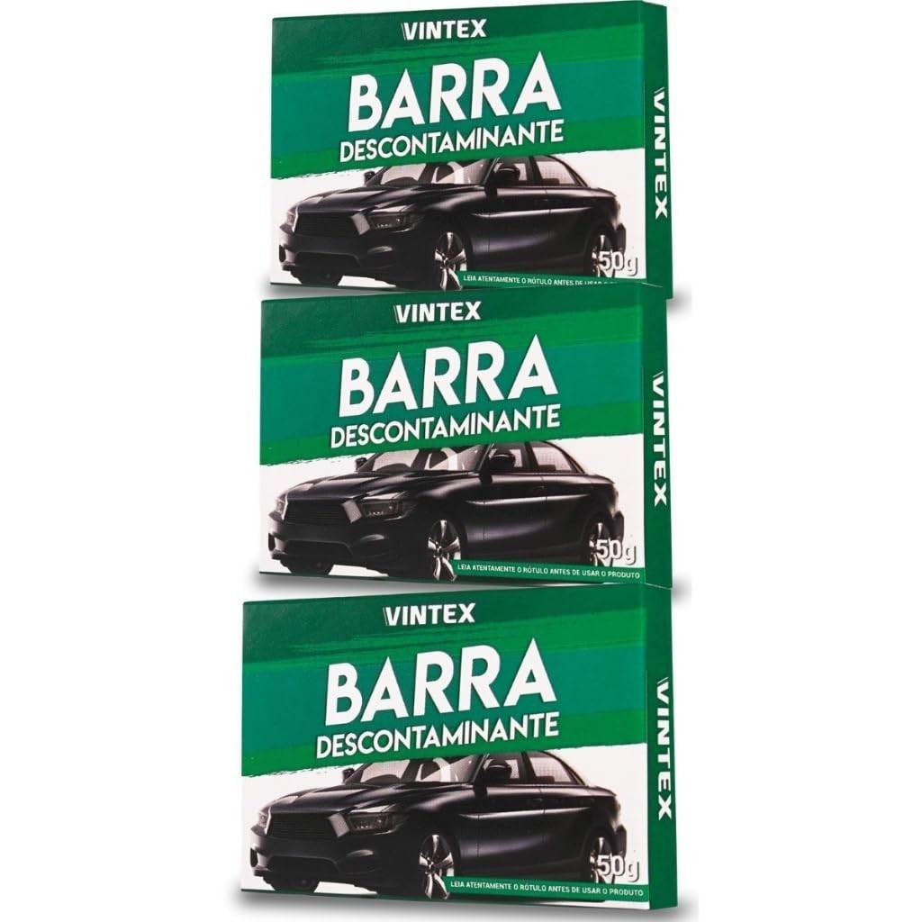 Kit 3 Clay Bars Vonixx - Massa Limpadora Automotiva V Bar 50g