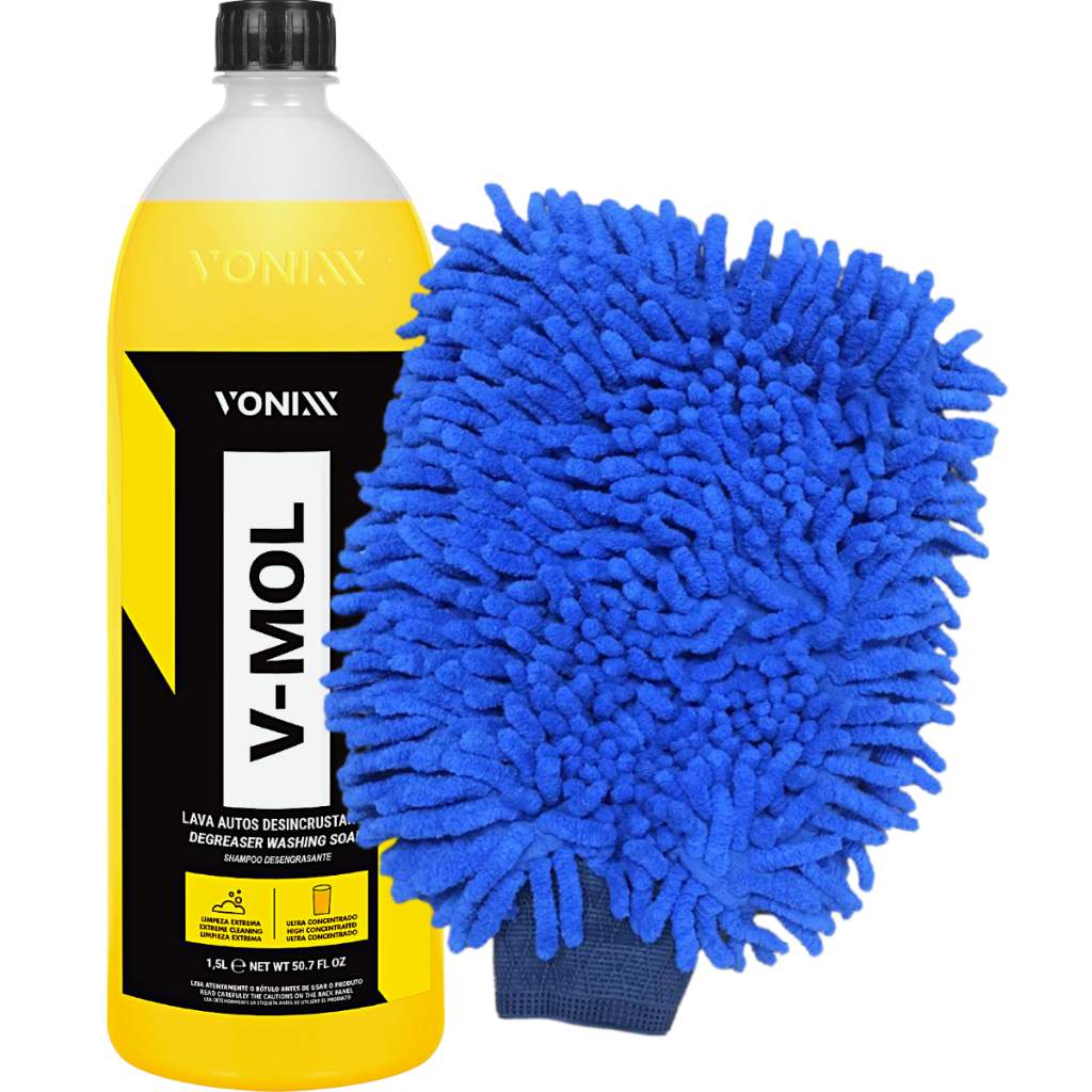 V-Mol: Shampoo Desengraxante Automotivo + Luva