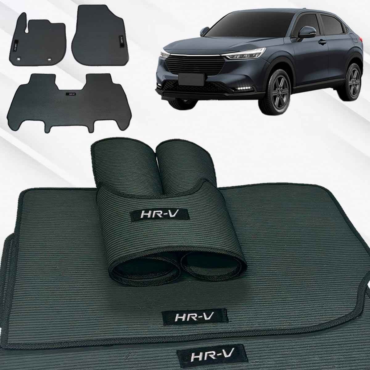 Tapete de Borracha Inteiriço Traseiro para Honda HR-V 2023-2025: Proteção Premium e Estilo