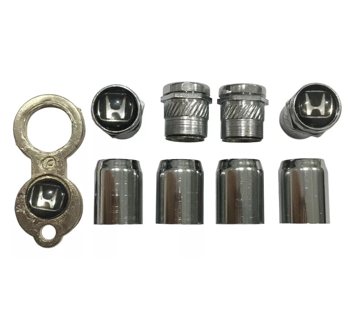 Kit 4 Tampas Bico Pneu Válvula Cromado - Design Premium para Civic, Fit, HR-V e Mais!