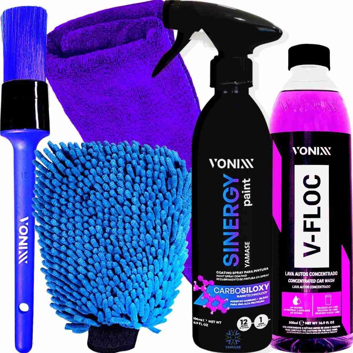 Kit Lavagem e Vitrificação Profissional - Sinergy + V-Floc + Acessórios