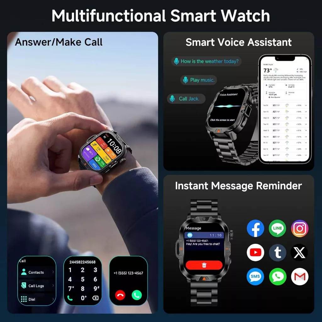 LIGE Homens Relógio Inteligente Bluetooth – Tudo sobre o V17