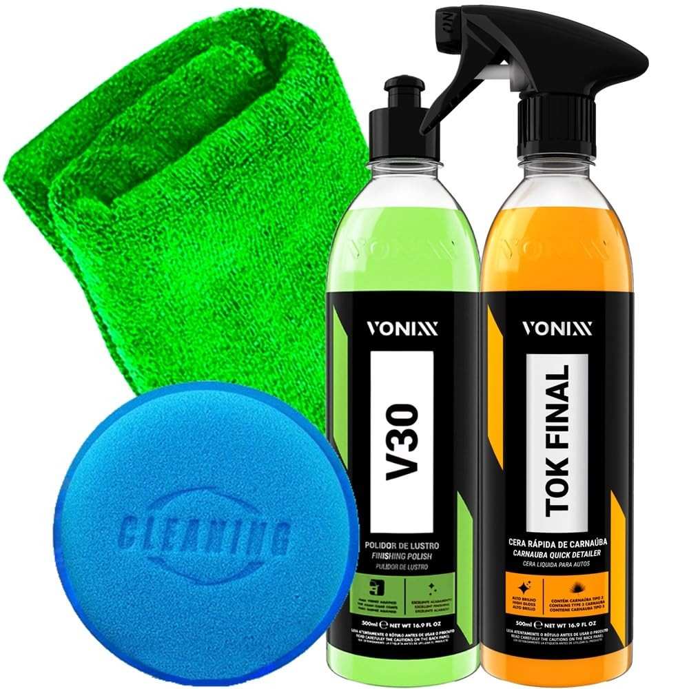 Kit Vonixx Tok Final V30: Brilho e Proteção Profissional para seu Carro